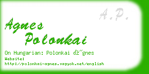 agnes polonkai business card